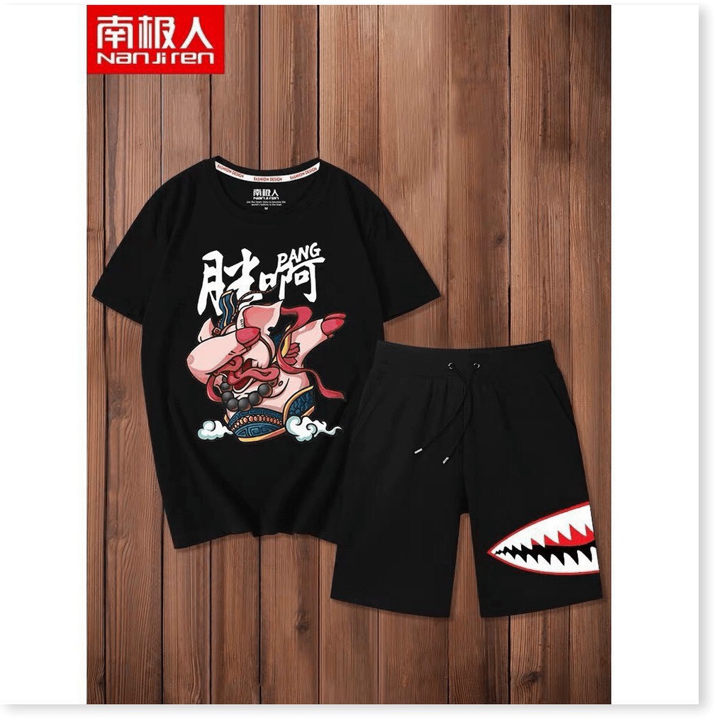 Set bộ thể thao nam nữ hoạ tiết cá mập siêu đẹp KME STORE