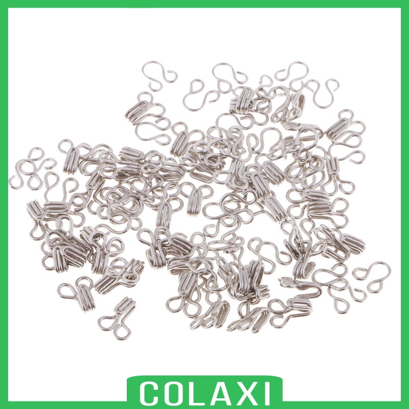 [COLAXI]2x50 Set Sewing Hooks and Eyes Closure for Bra Clothing Dress Fasteners White