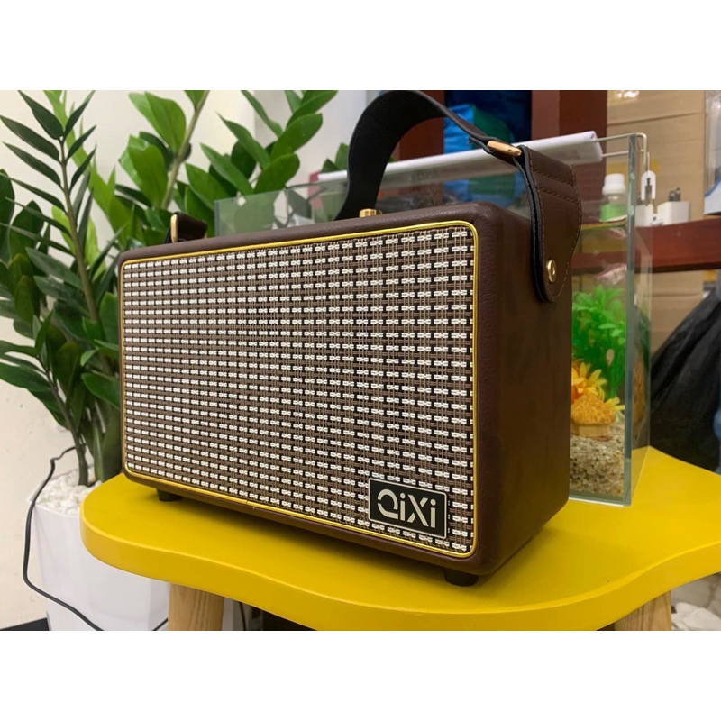 Loa Bluetooth Không Dây Để Bàn Phong Cách Vintage Cho Điện Thoại, Máy Tính, TV, Loa Bluetooth Hỗ Trợ Cắm USB Thẻ Nhớ Mic