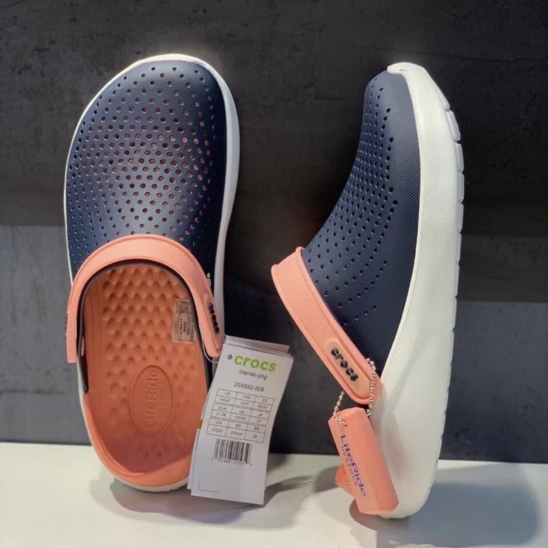 Dép Sục Cross LiteRide Nam Nữ Màu Navy Hồng Chuẩn Full Tag, Mac,Hộp Hãng