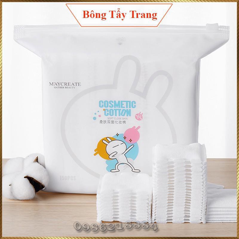 Bông tẩy trang Maycreate 150 miếng Soft Close Skin Mẫu Mới BMS2