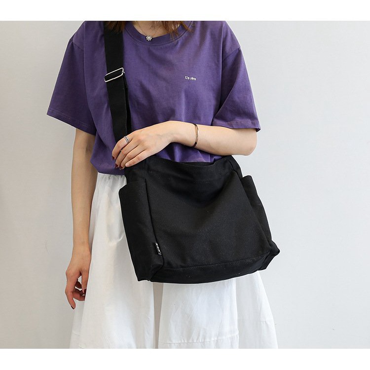 Túi đeo chéo đeo vai học sinh sinh viên phong cách Hàn Quốc phù hợp đi học đi chơi