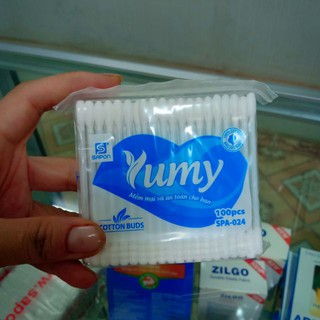 Gói 100 Tăm bông YUMY, ATEN 100% COTTON
