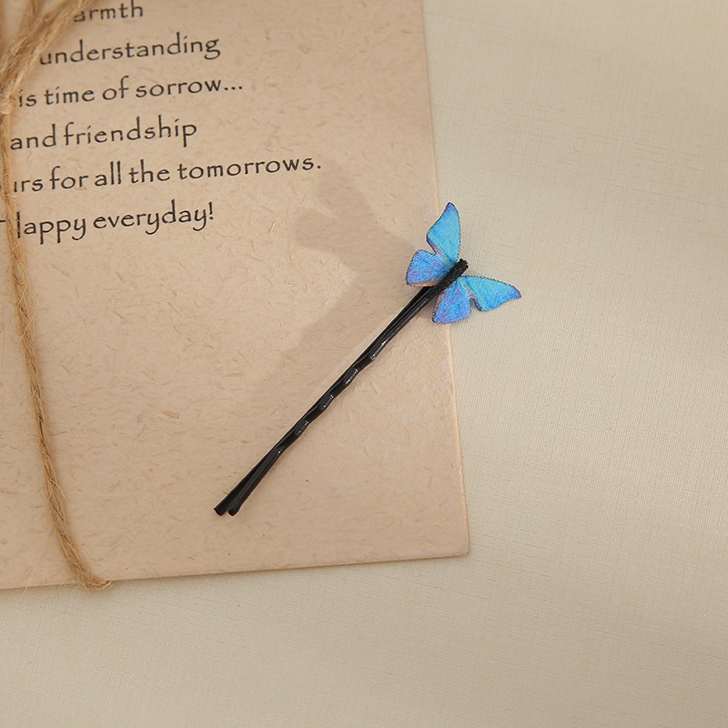 Kẹp Tóc Hình Bướm Màu Xanh Dương Dễ Thương