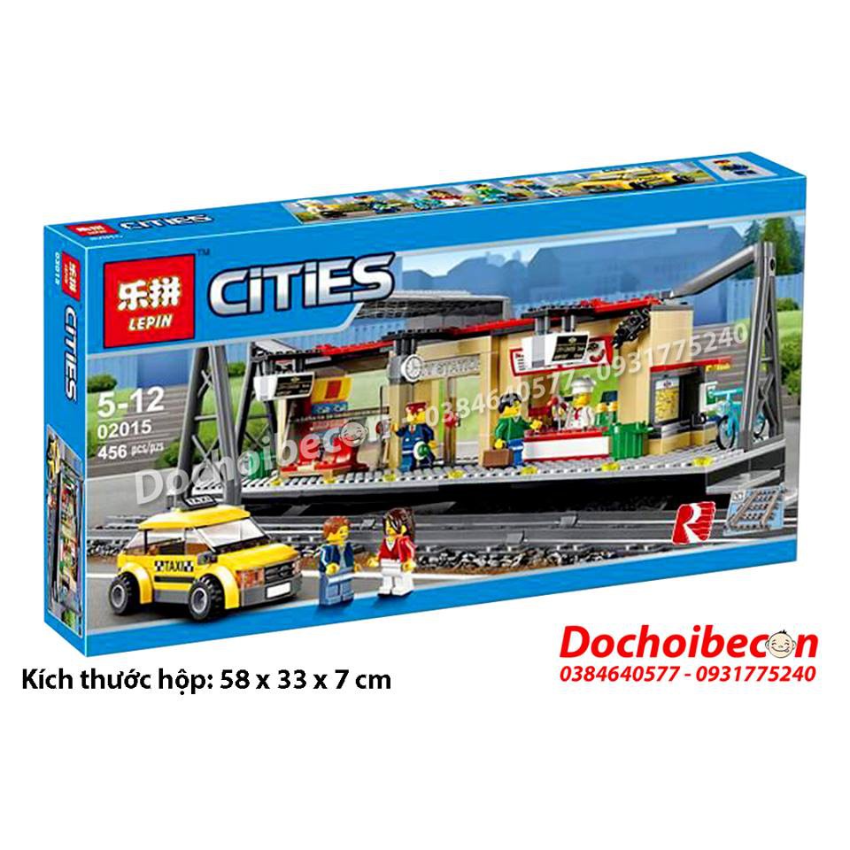 Lắp ráp Cities Lắp ráp Nhà ga xe lửa 02015 - 456 chi tiết