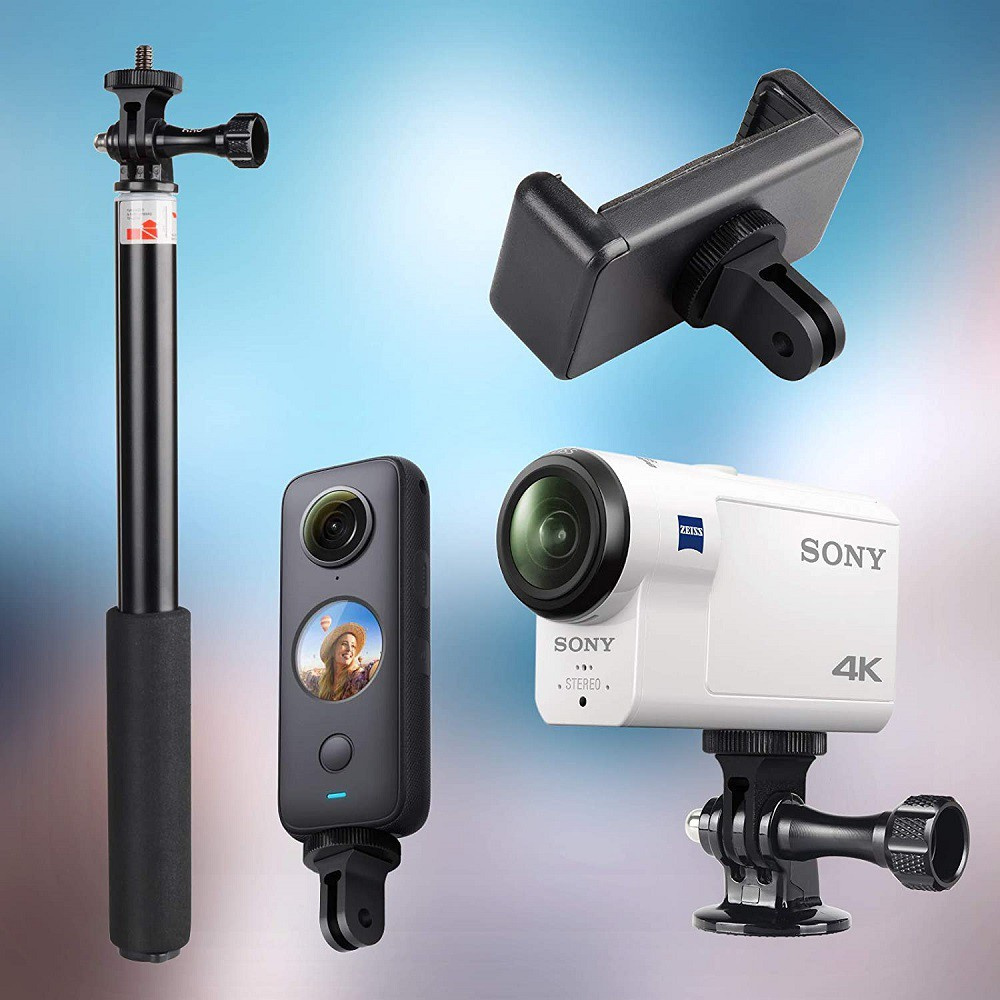 Ngàm gắn máy ảnh Lammcou 1/4 inch 20 bằng nhôm kèm ốc vít tương thích cho GoPro Hero và các Action Camera khác