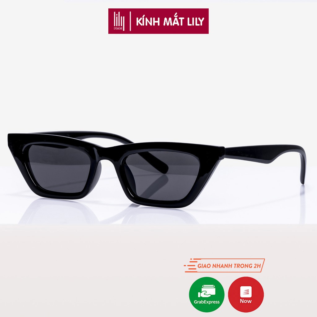 Kính mát nam nữ Lilyeyewear mắt mèo chống UV400, chất liệu nhựa chắc chắn thiết kế thời trang 95028