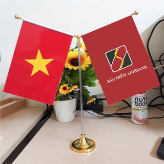 Cờ để bàn 2 lá in theo yêu cầu