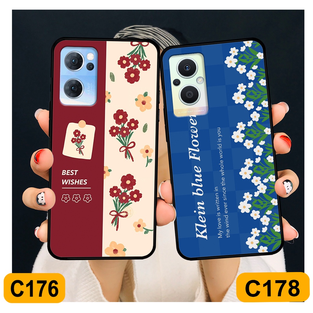 Ốp Oppo Reno 7 4G - Reno 7 5G / Reno 7Z 5G in hình hoa cỏ nhẹ nhàng,họa tiết caro xinh xắn.ốp lưng chống sốc