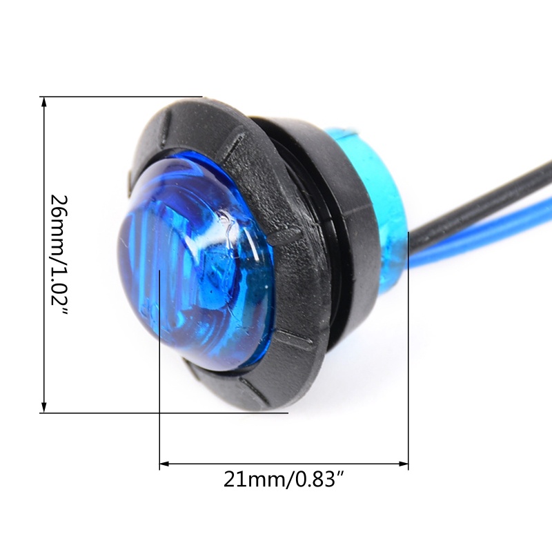 Bộ 10 Đèn LED Cảnh Báo 24V Gắn Hông Xe Tải / Xe Moóc Báo Tín Hiệu Hãm Phanh