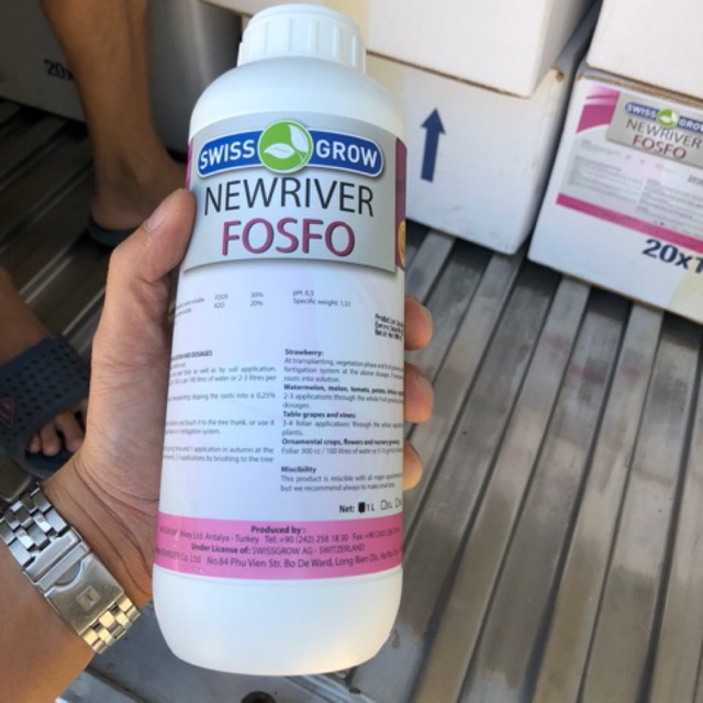 CHẾ PHẨM NEWRIVER FOSFO - HŨ 1L - PHÂN BÓN HỖN HỢP - NHẬP KHẨU CHÂU ÂU