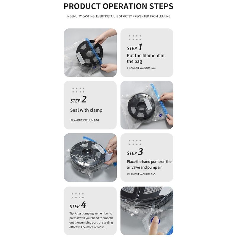 Túi Đựng Máy In 3D Có Ống Bơm Tay Chống Ẩm Tiện Dụng Se