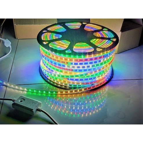 LED DÂY TRANG TRÍ NHÁY ĐUỔI NHIỀU MÀU  LED SMD 2835 - 2 HÀNG NGANG SIÊU SÁNG