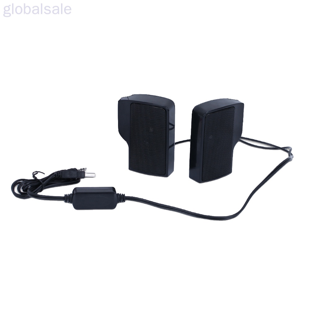 Loa USB mini màu đen có kẹp gắn màn hình máy tính xách tay