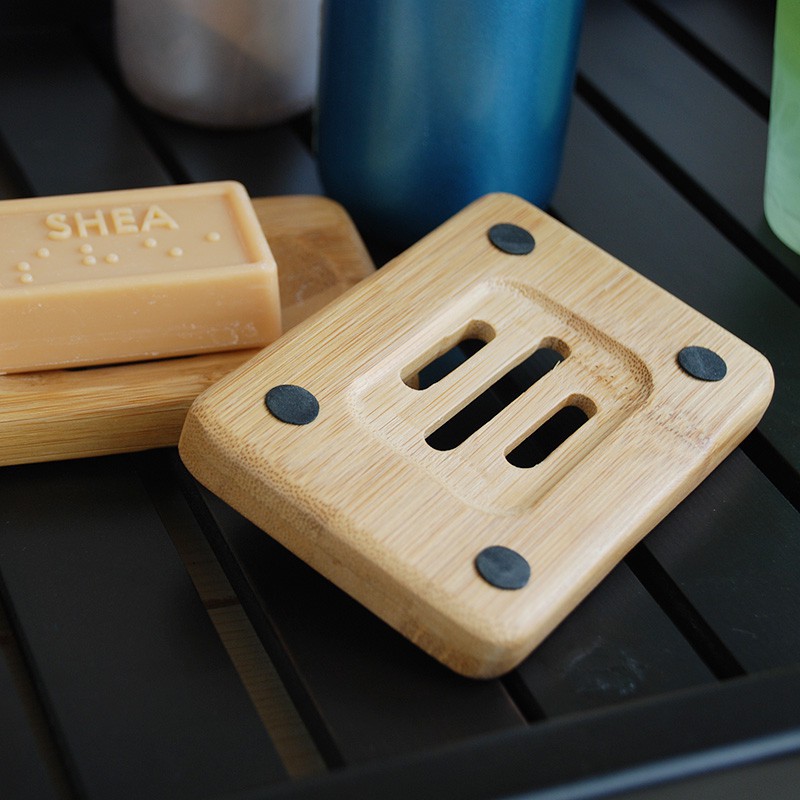 Japanese Style Wooden Soap Dish/ Khay dĩa gỗ để xà phòng handamde bằng gỗ tre tự nhiên gần gũi với môi trường