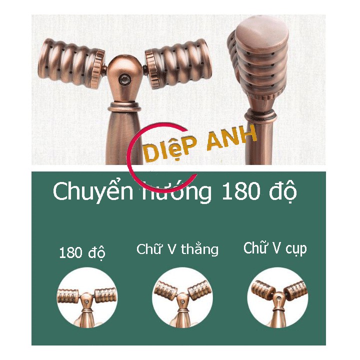 Con lăn ngải cứu, ngải đoạn chữ V bằng đồng đôi cao cấp- chuyển hướng 180 độ cực hữu ích