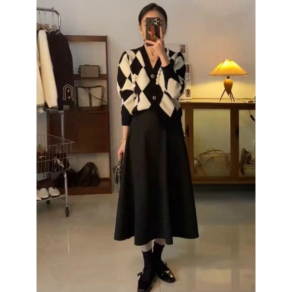 Áo cadigan len trám viền ngọc hàng QCL1