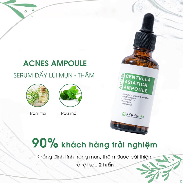 Serum ngừa mụn Kyung Lab Acnes Entella Asiatica Ampoule 50ml Hàn Quốc Mit Beauty giảm thâm mụn hiệu quả