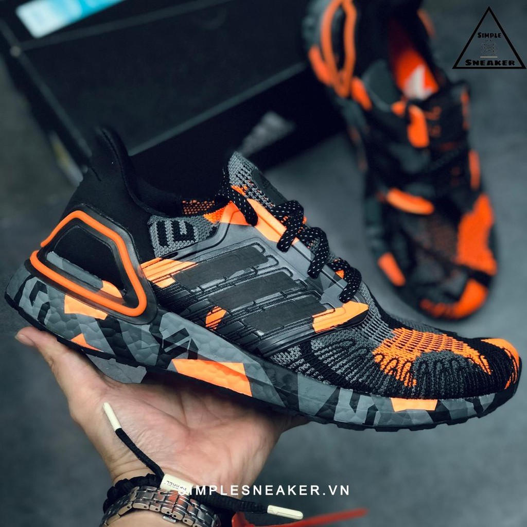 Giày Adidas 🔴FREESHIP🔴 Adidas Ultraboost 20 Black Signal Orange Chính Hãng - Giày Chạy Bộ Tốt Nhất Thế Giới [FV8330] 👟