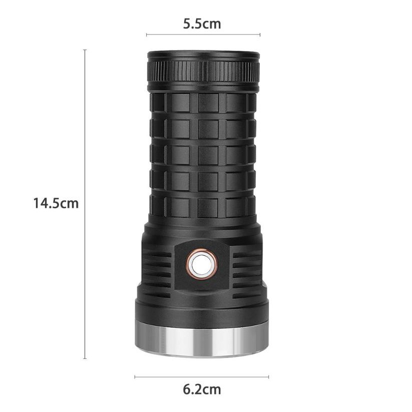 đèn pin Q8 XHP50.2 Quang thông 2800 lumen chiếu xa 500m(kính tráng sapphire chống xước)