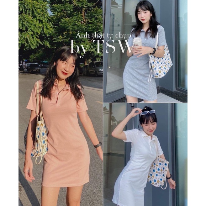 Váy thun ôm polo chất zip đẹp ( Ảnh thật )