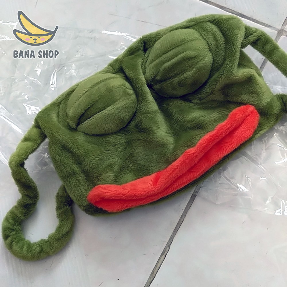 Khẩu trang bịt mặt cosplay hình ếch xanh Pepe siêu bựa cho vozer