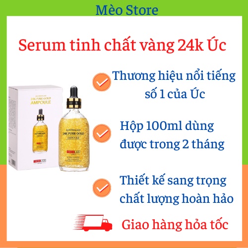 Serum Tinh Chất Vàng 24k Pure Gold Ampoule Thera Lady 100ml- Hàng nội địa Úc