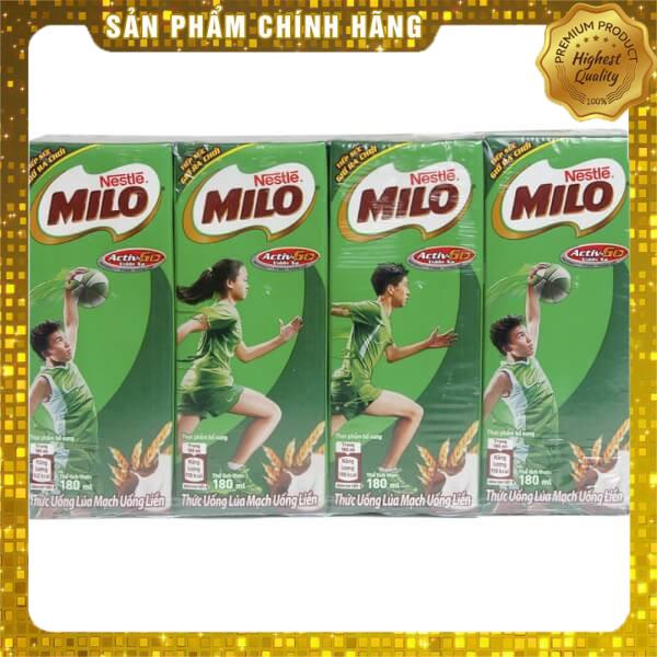 Lốc 4 Hộp Sữa Milo Lúa Mạch 180ml