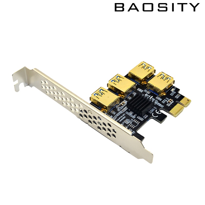 [BAOSITY]  1 to 4 PCI Riser Card PCI-E 1X to External 4 PCI-e Multiplier Adapter