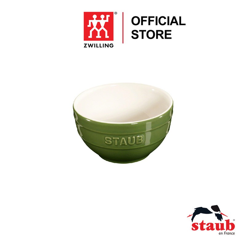 Staub - Tô gốm màu xanh rêu - 14cm