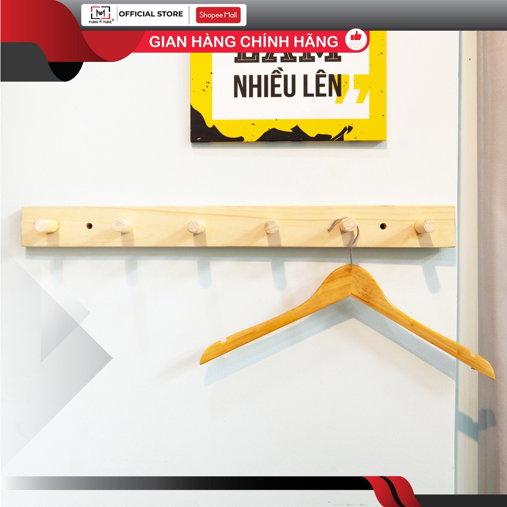 Móc gỗ gắn tường treo đồ phụ kiện thời trang thương hiệu MW FURNITURE - Pin Wall