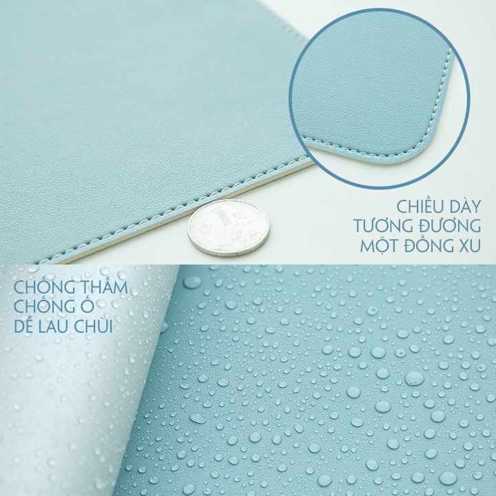 Tấm Lót Chuột Da Chống Thấm, Bàn Di Chuột Chống Trầy Xước, Chống Ố Vàng KT 90 x 45cm- Kore House