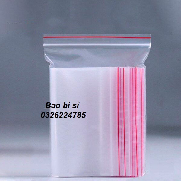 [1KG] Túi zip chỉ đỏ (zip PE, zip lock, zip viền đỏ)