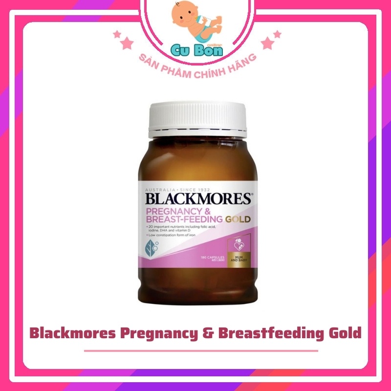 Vitamin Blackmore Pregnancy 180v tổng hợp cho bà bầu cung cấp đầy đủ dưỡng chất cho mẹ bầu trước trong và sau sinh