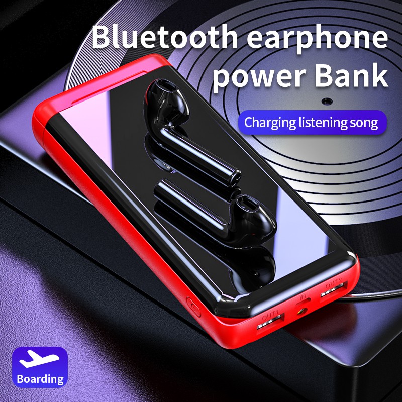 [ Mới Nhất 2020 ] Tai Nghe Bluetooth K100 Tích Hợp Pin Dự Phòng 10000mAh Tai Nghe Không Dây Cao Cấp