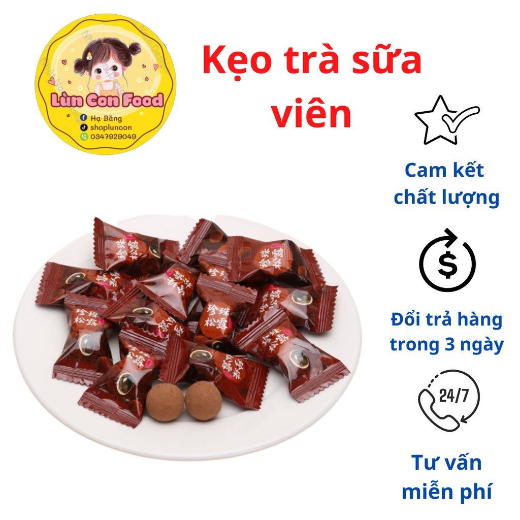 KẸO TRÀ SỮA ❤FREESHIP❤ KẸO TRÀ SỮA LẺ 1 VIÊN - Lùn Con Food