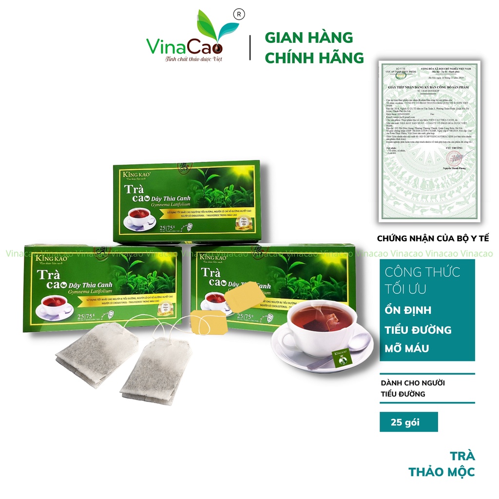 (25 túi) Trà cao dây thìa canh hạ và ổn định đường huyết