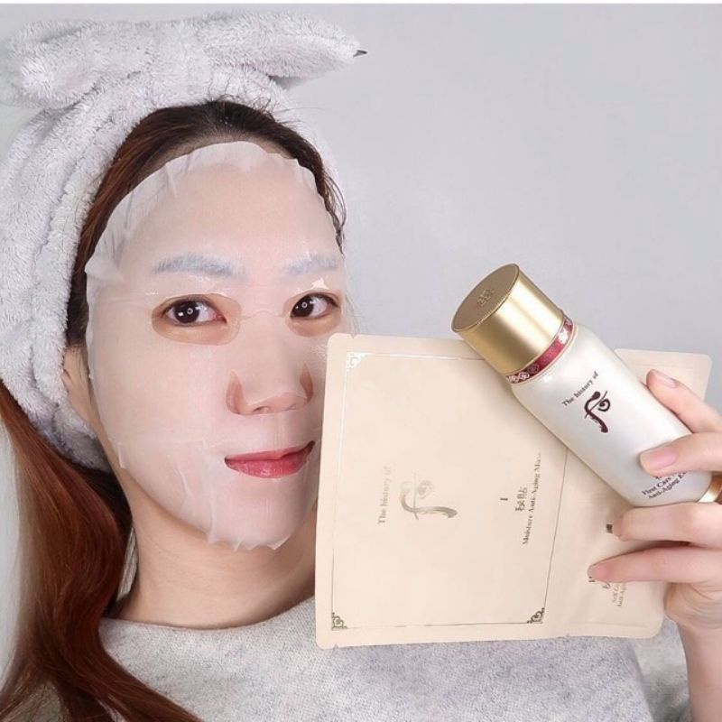 [ Mới 2024 ] Mặt nạ dưỡng ẩm chống lão hóa trẻ hóa làn da bichup whoo Royal Anti-Aging Mask 3 step