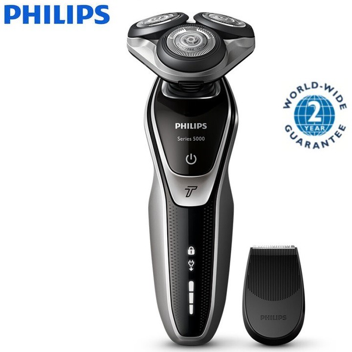 Máy cạo râu khô và ướt thương hiệu cao cấp Philips S5370/04 - Hệ thống lưỡi cạo Super Lift&amp;Cut Action - Hàng Nhập Khẩu