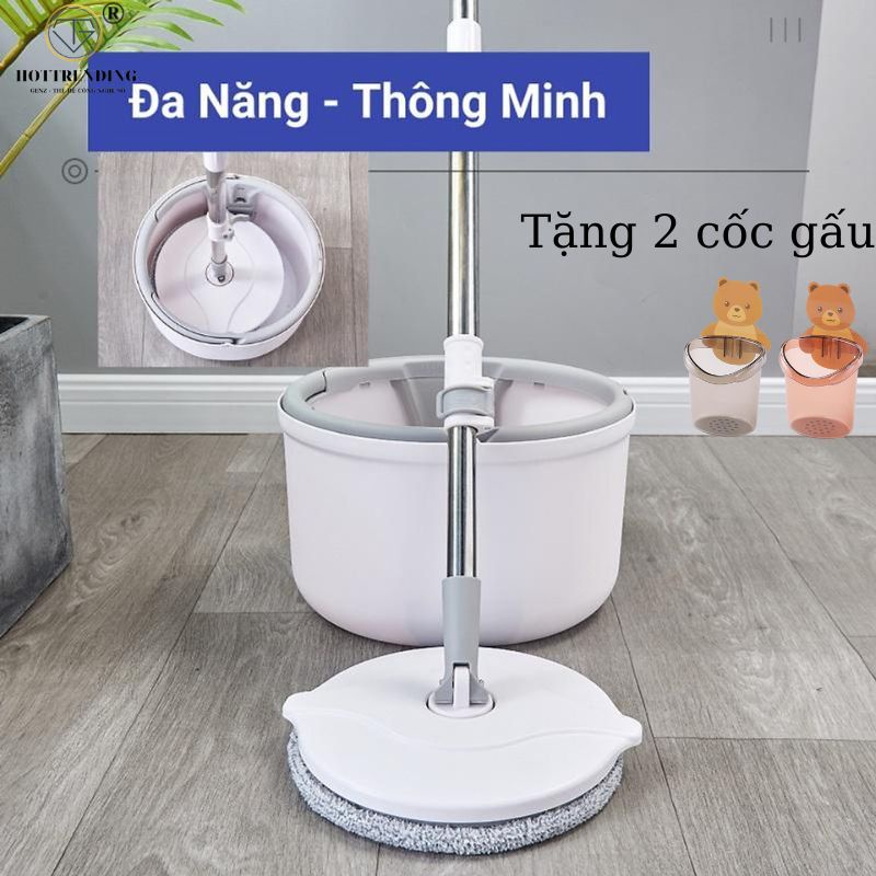 Chổi Lau Nhà Tách Nước K8 Thùng Vắt Xoay Tròn 360 Nhựa PP Cao Cấp Thông Minh Công Nghệ Nhật Bản Cao Cấp