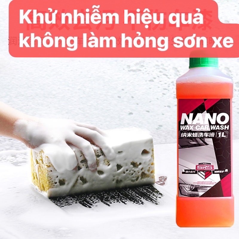 Dung Dịch rửa xe tạo bọt tuyết NaNo Wax Car Wash 1L