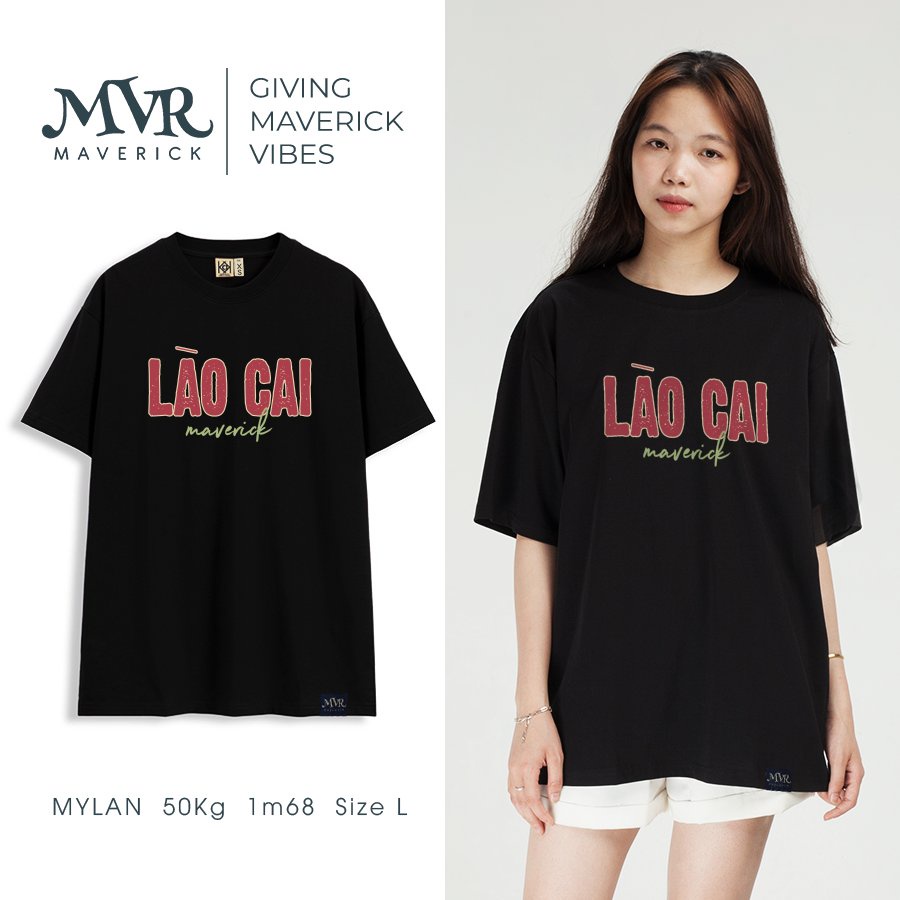 Áo thun Lào Cai - Unisex form rộng ao cặp nhóm người Lao Cai phông cotton fact under localbrand MVR BB4127