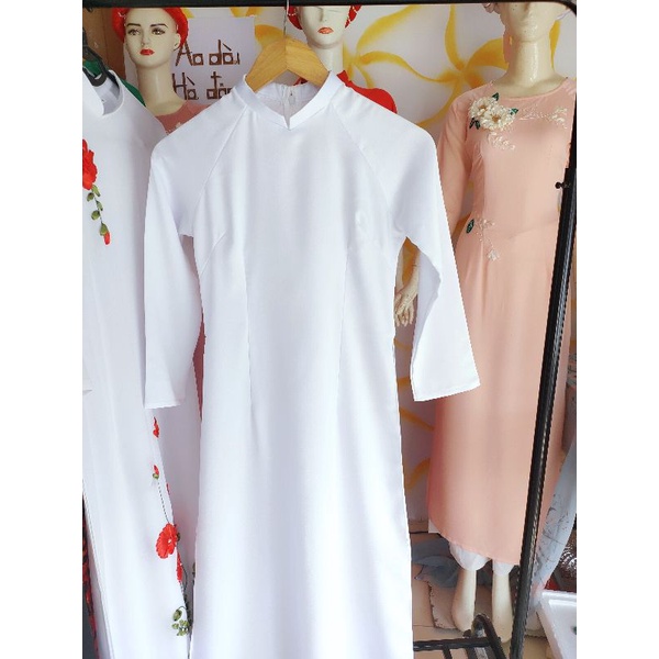 Áo dài trắng học sinh vải tây thi