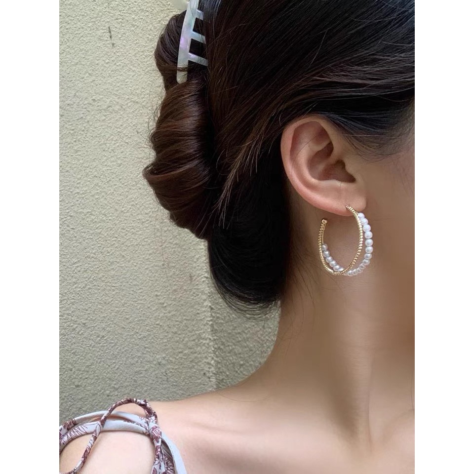 Khuyên Tai Tròn Ngọc