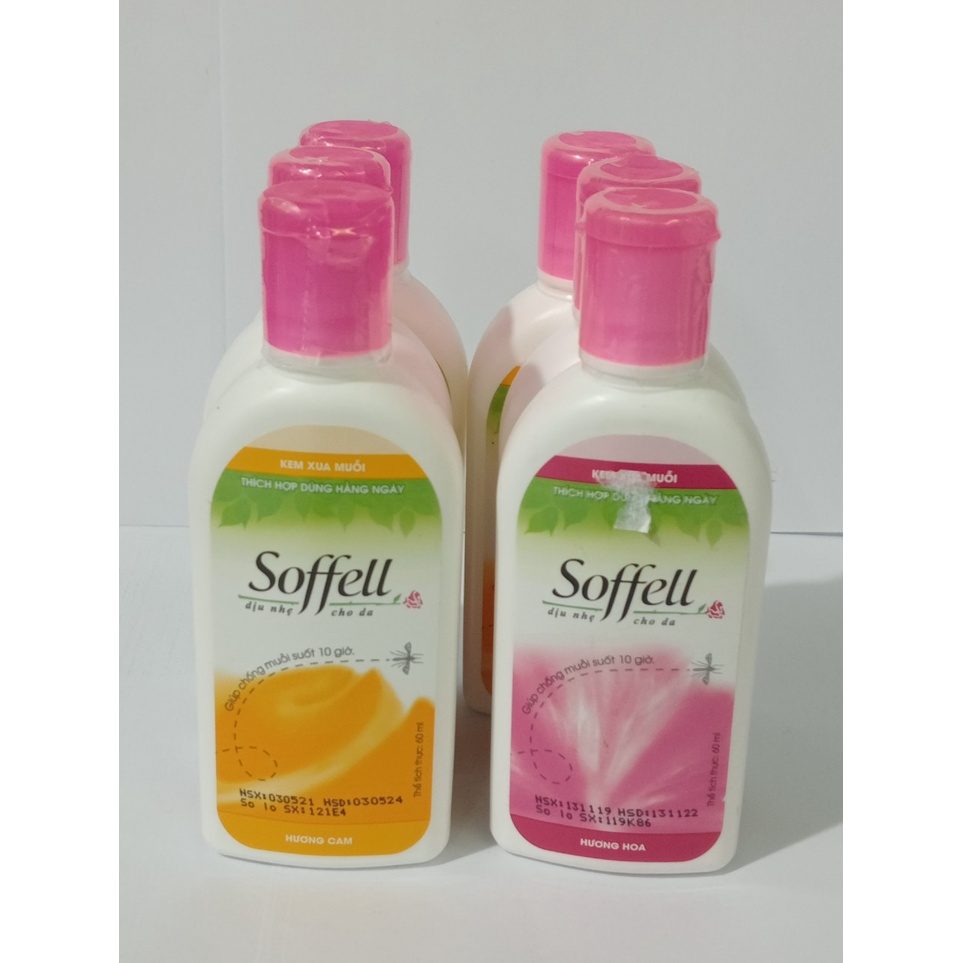 Kem xua muỗi SOFFELL Chai 60 ml Thích hợp sử dụng hằng ngày