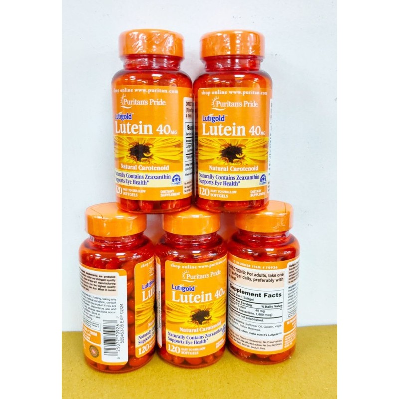 Puritans Pride Lutein 40 mg with Zeaxanthin 120v hỗ trợ đôi mắt khoẻ