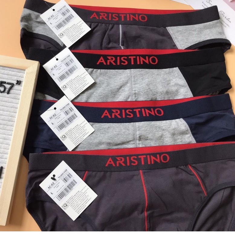 Quần lót nam, QUẦN sịp tam giác⚡ARISTINO⚡ 100% COTTON kháng khẩu, khử mùi bảo vệ sức khỏe - AC02