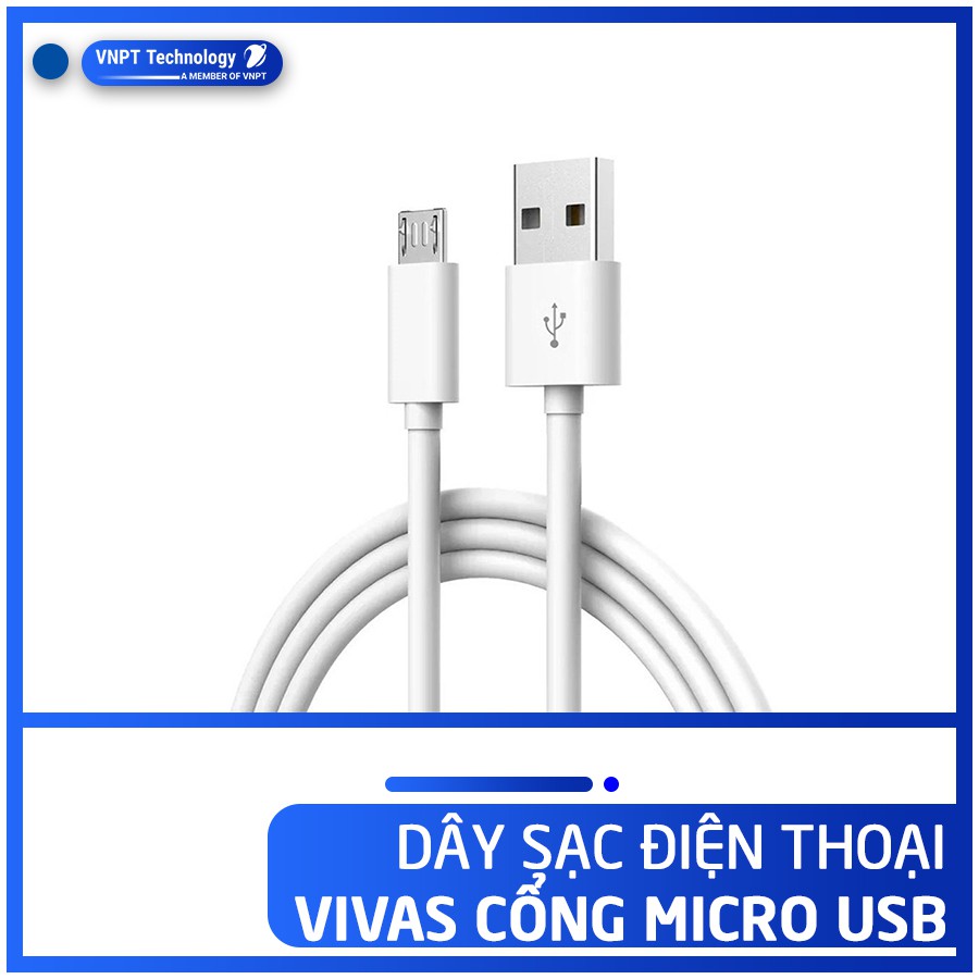 Dây Cáp Sạc Nhanh VIVAS cổng USB micro Cao cấp Chính hãng