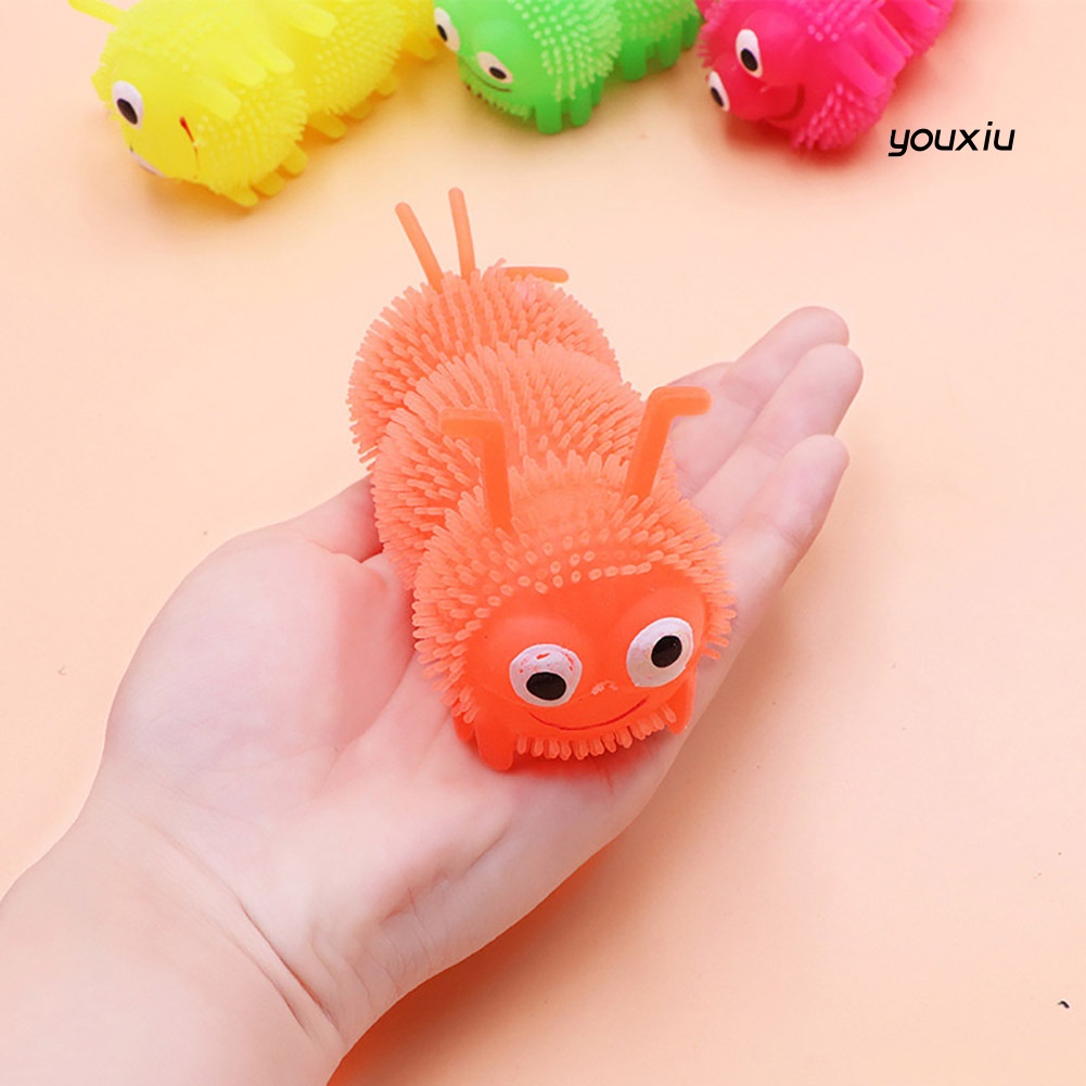 Đồ Chơi Bóp Nén Hình Con Sâu Hoạt Hình Có Đèn Led Phát Sáng Giúp Giải Tỏa Stress