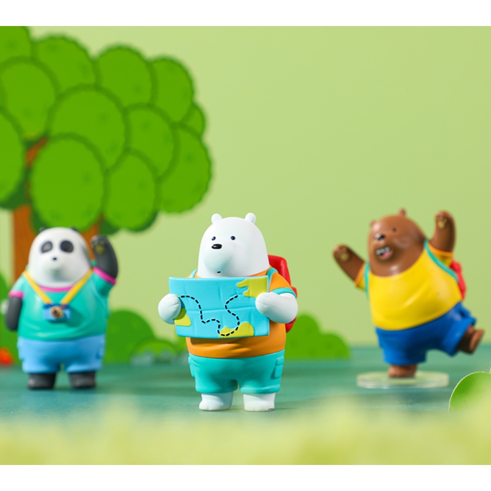 ✲♕﹉Mô hình We Bare Bears Go To Travel